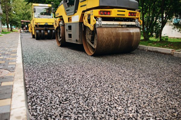 Gravel And Tar Paving